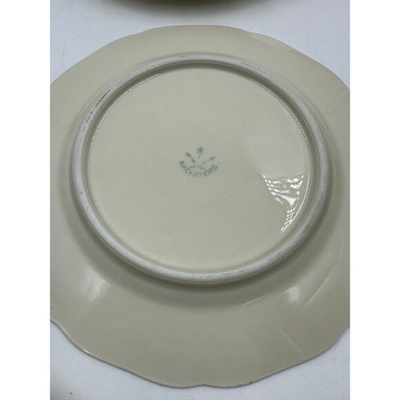 Vintage HACKEFORS Swedish Porcelain Bread Plates SET 8, Sweden, 1930’s - Picture 3 of 3